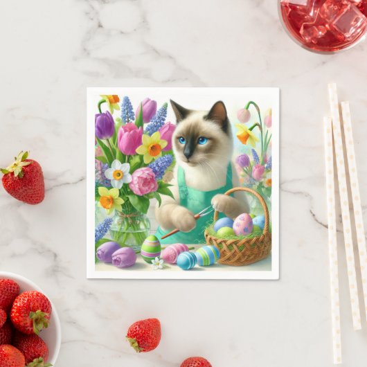 Paaskat met eieren servetten (Insitu)