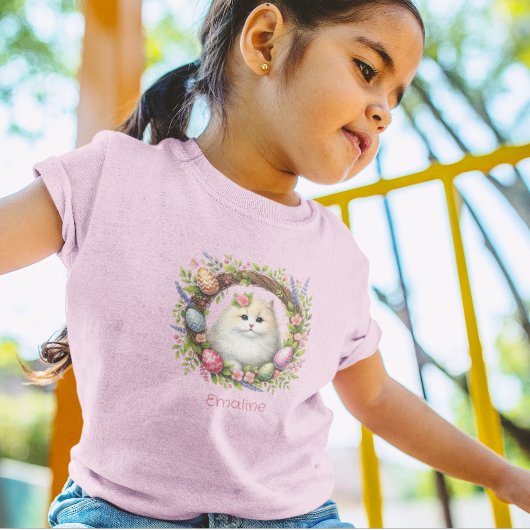 Paaskatje In Een Krans Kinder Shirts