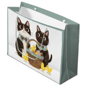 Paaskatten Paasmand Baby Chicks Groot Cadeauzakje (Voorkant Gekanteld)