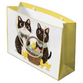 Paaskatten Paasmand Baby Chicks Groot Cadeauzakje (Achterkant Gekanteld)