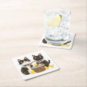 Paaskatten Paasmand Baby Chicks Kartonnen Onderzetters (Insitu)