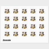 Paaskatten Paasmand Baby Chicks Ronde Sticker (Vel)