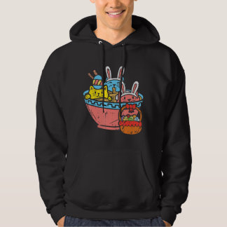 Paaskatten Ramen Bunny Ears Egg Kawaii Japan Hoodie