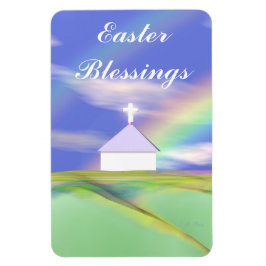 Paaskerk en regenboog magneet