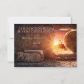 Paaskerk Sunrise Service Cross Uitnodigen Notitiekaartje (Voorkant)