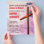 PAASKERKDIENSTEN | Jezus is de Verrezen Uitnodigin Flyer (Hand)