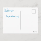  paaskers en bloemen briefkaart (Achterkant)