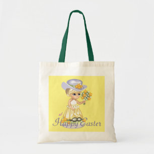  Paaskers voor meisjes en Bonnet-Canvas tas