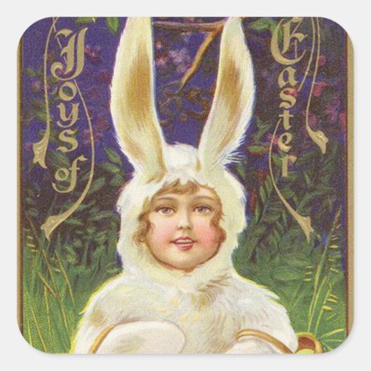  Paaskind bunny Vakantie sticker (Voorkant)