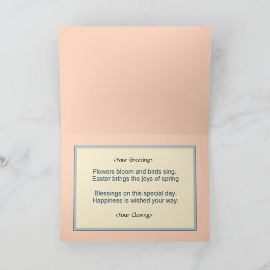 paaskind feestdagen kaart (Binnen)