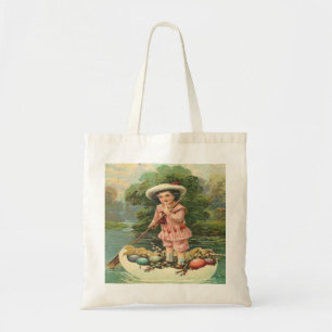 paaskind in eierboat tote bag