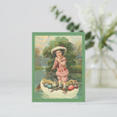  paaskind in eierplank, ZSSG Feestdagenkaart (Staand voorkant)