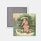 paaskind in eierplank, ZSSG Magneet (Voorkant / Achterkant)