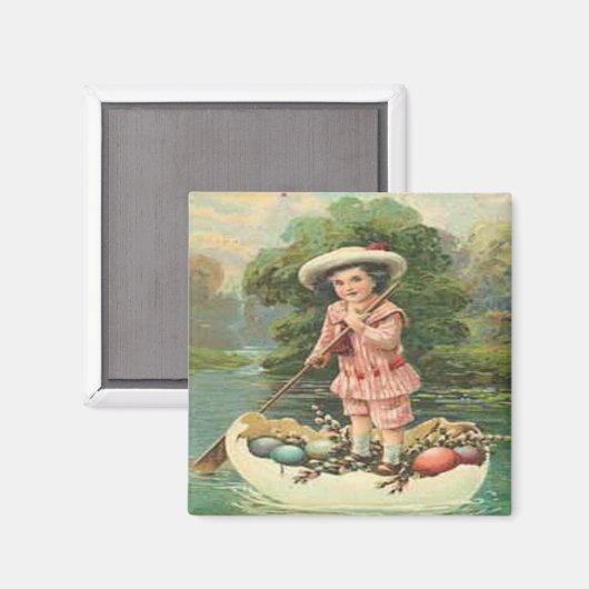  paaskind in eierplank, ZSSG Magneet (Voorkant / Achterkant)