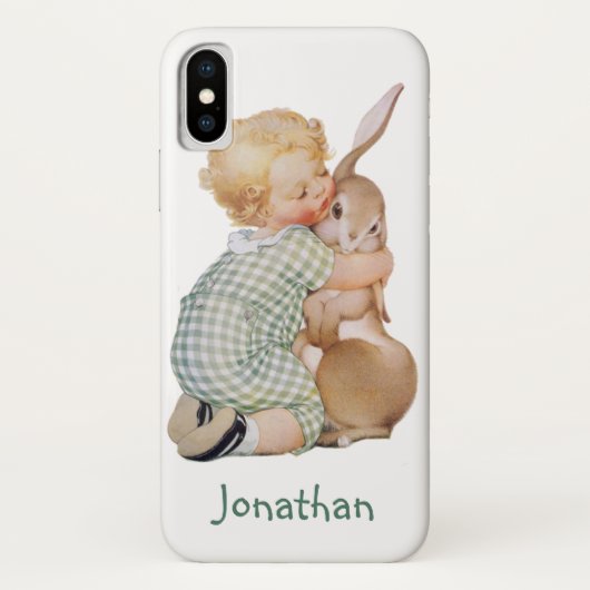 paaskind met Bunny Rabbit Case-Mate iPhone Case (Achterkant)