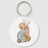 paaskind met Bunny Rabbit Sleutelhanger (Voorkant)