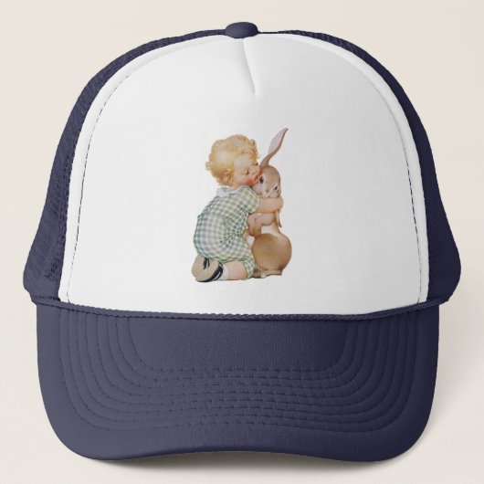  paaskind met Bunny Rabbit Trucker Pet (Voorkant)