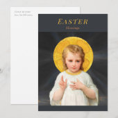 Paaskind met de zegen van CC1213 Émile Munier Feestdagenkaart (Voorkant / Achterkant)
