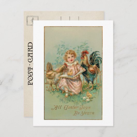 paaskind met vleesbeendergewas briefkaart (Voorkant / Achterkant)