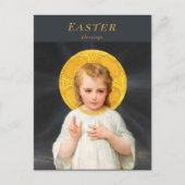 Paaskind van Christus zegen van Émile Munier Feestdagenkaart (Voorkant)