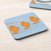 Paaskinderen in blauw bier onderzetter (Linkerzijde)