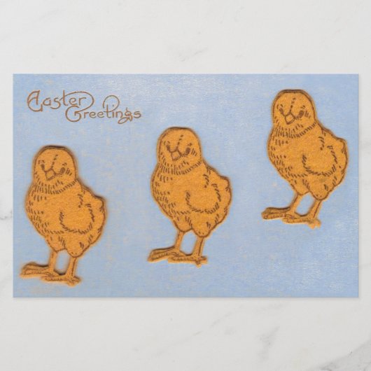 Paaskinderen in blauw briefpapier (Voorkant)
