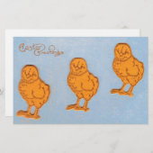 Paaskinderen in blauw briefpapier (Voorkant / Achterkant)