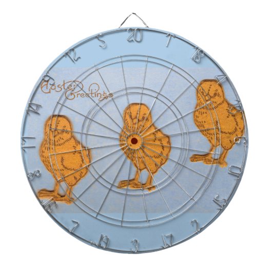 Paaskinderen in blauw dartbord (Voorkant)