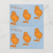 Paaskinderen in blauw feestdagenkaart (Voorkant)