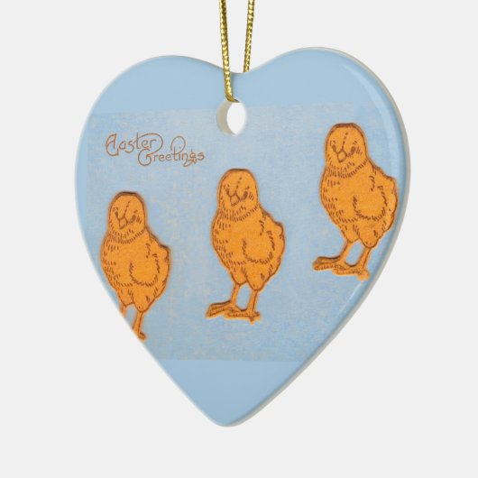 Paaskinderen in blauw keramisch ornament (Links)