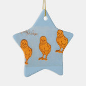 Paaskinderen in blauw keramisch ornament (Rechts)