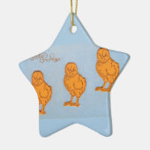Paaskinderen in blauw keramisch ornament (Links)