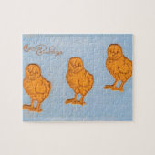 Paaskinderen in blauw legpuzzel (Horizontaal)