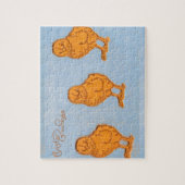 Paaskinderen in blauw legpuzzel (Verticaal)