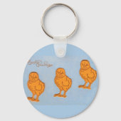 Paaskinderen in blauw sleutelhanger (Voorkant)