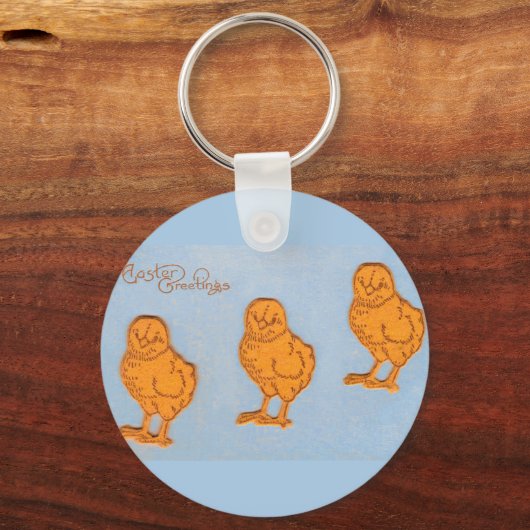 Paaskinderen in blauw sleutelhanger (Voorkant)