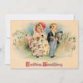 paaskinderen kletsen feestdagenkaart (Voorkant)