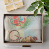  paaskip die een fietsenpaaseieren bestuurt tissuepapier (Geschenk)