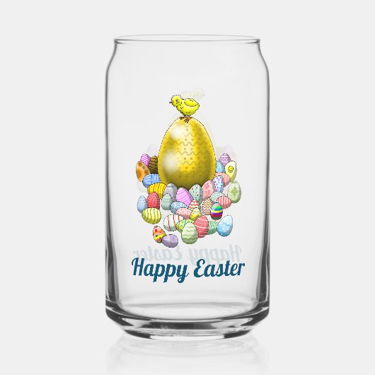 Paaskip & eieren blikvorm glas (Achterkant)