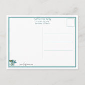 paaskip en vergeet-me-nots briefkaart (Achterkant)