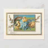 paaskip en vergeet-me-nots briefkaart (Voorkant)