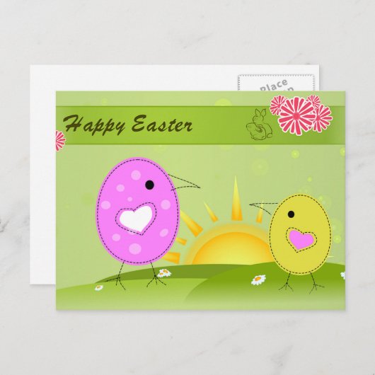 Paaskip Feestdagenkaart (Voorkant / Achterkant)