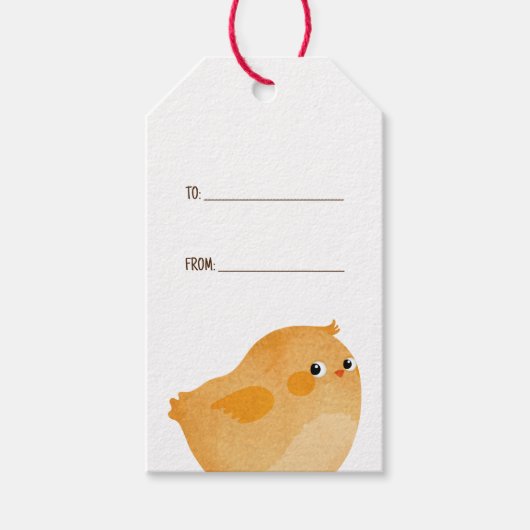 Paaskip in sinaasappel voor een heerlijk feest cadeaulabel (Voorkant)