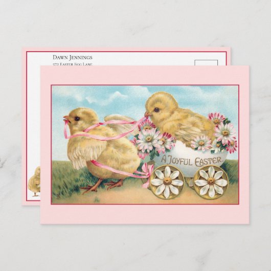  paaskip met mazen briefkaart (Voorkant / Achterkant)