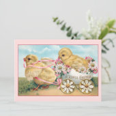  paaskip met mazen feestdagenkaart (Staand voorkant)