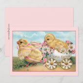  paaskip met mazen feestdagenkaart (Voorkant / Achterkant)