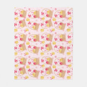 Paaskip Patroonroze Fleece Deken (Voorkant)