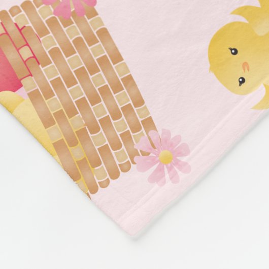 Paaskip Patroonroze Fleece Deken (Hoek)