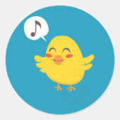 Paaskip Ronde Sticker (Voorkant)