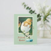 paaskippen en groeten briefkaart (Staand voorkant)